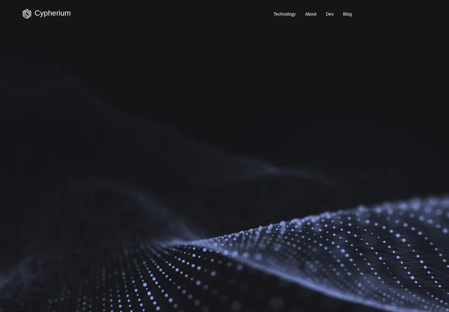 Captured homepage of cypherium.io in the current scan