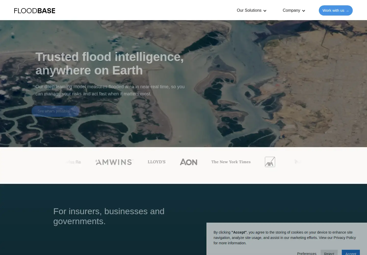 Screenshot of floodbase.com