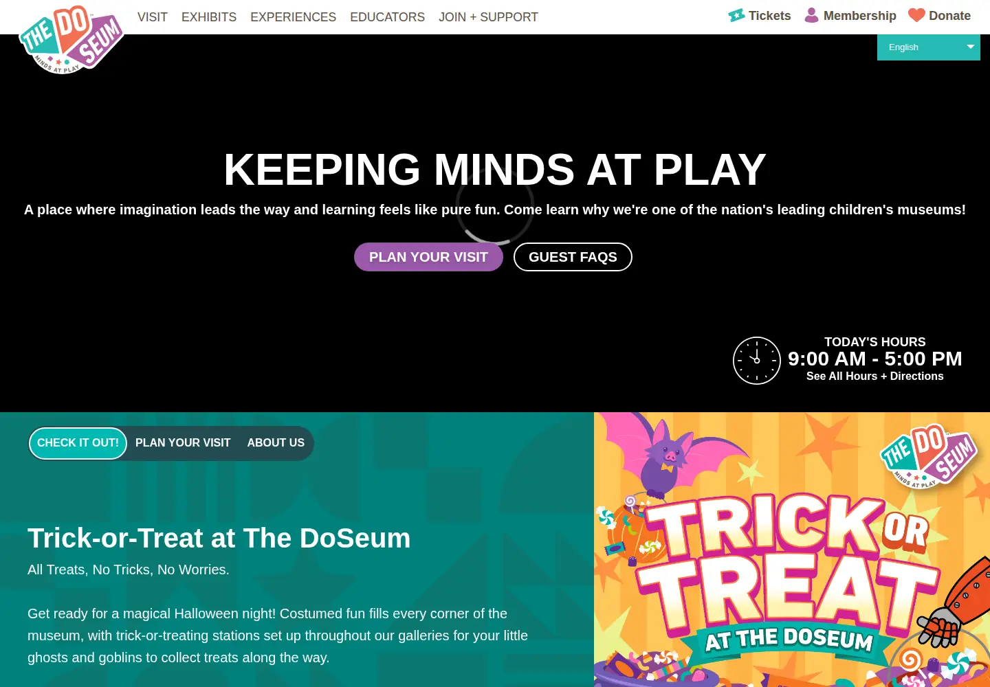 Screenshot of thedoseum.org