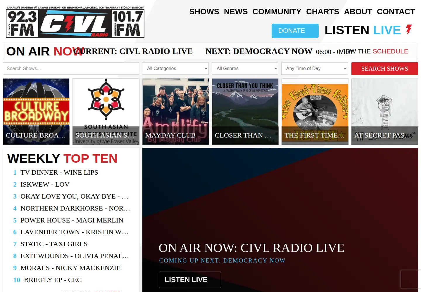 Captured homepage of civl.ca in the current scan