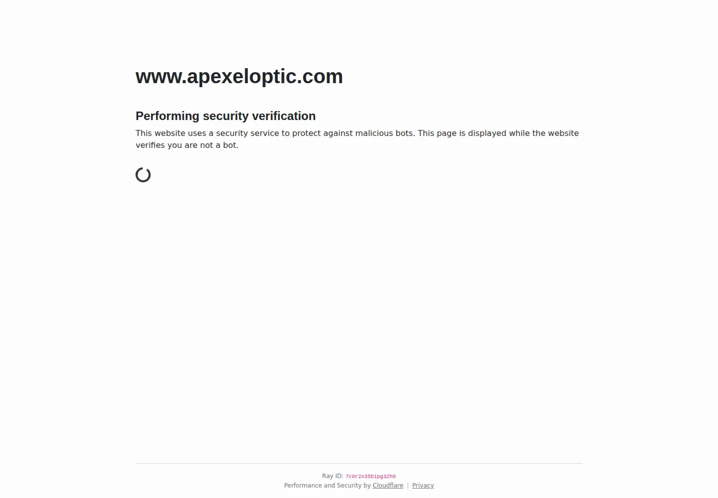 Screenshot of apexeloptic.com
