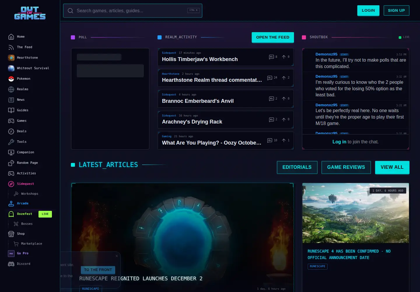 Screenshot of outof.games