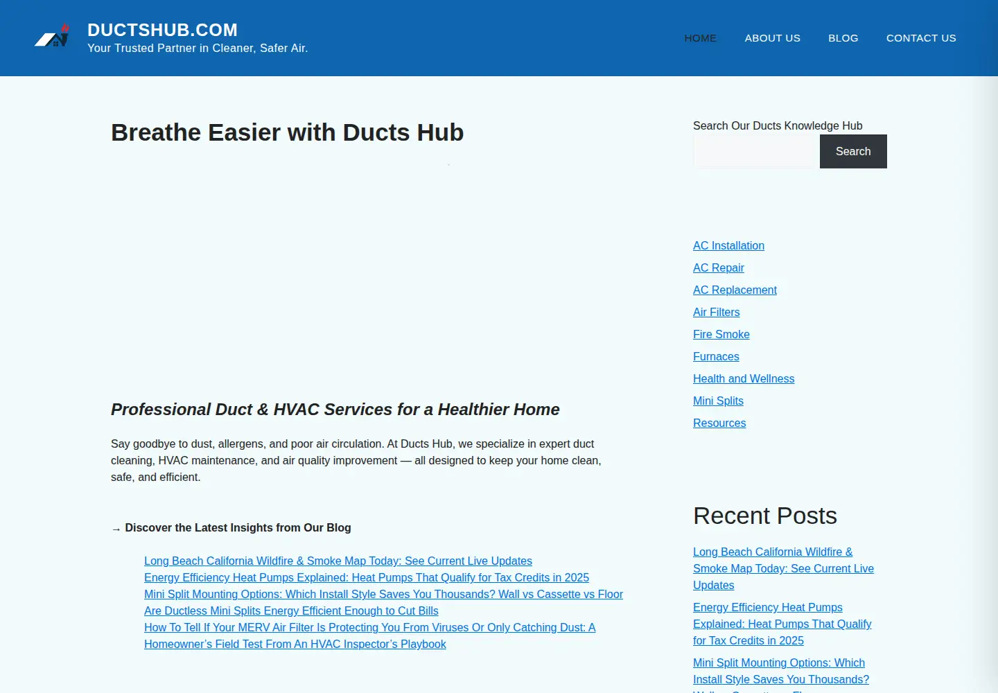 Screenshot of ductshub.com