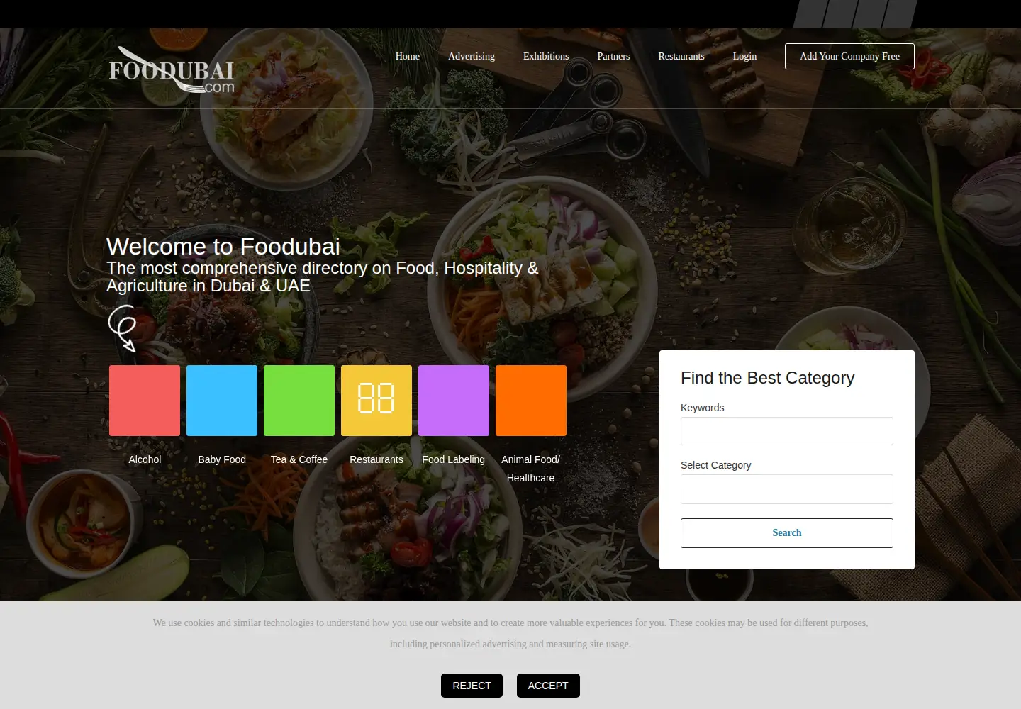 Screenshot of foodubai.com