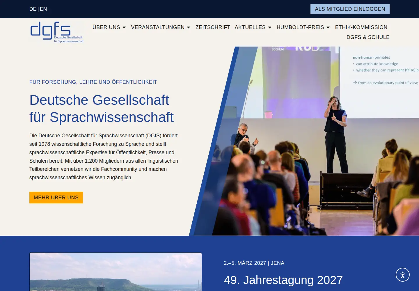 Captured homepage of dgfs.de in the current scan