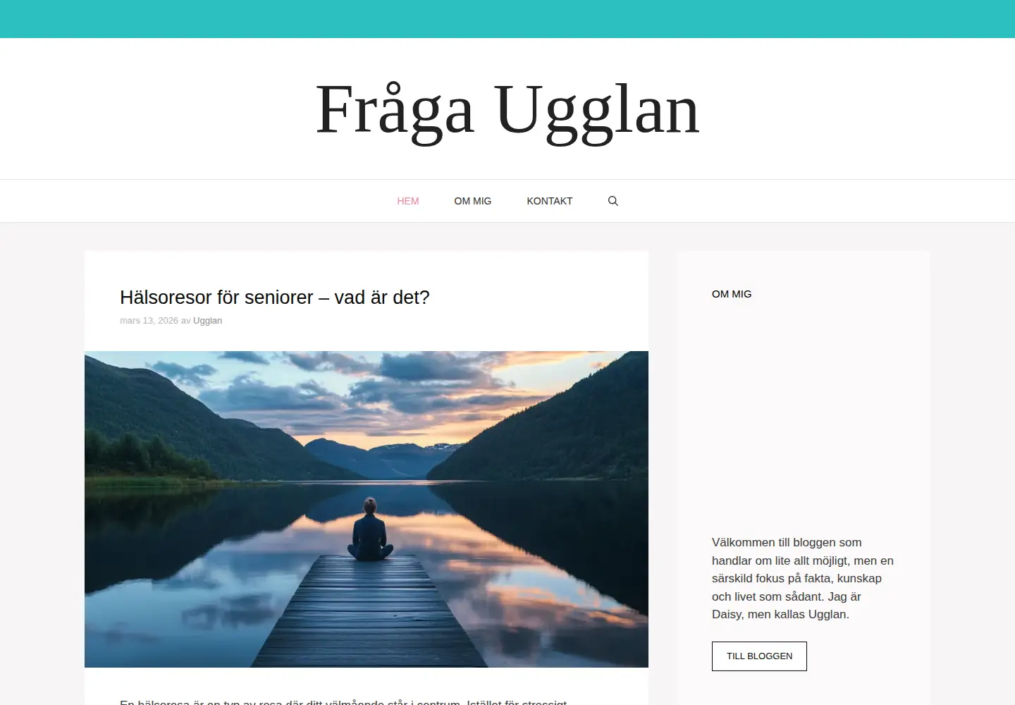 Captured homepage of fragaugglan.se in the current scan