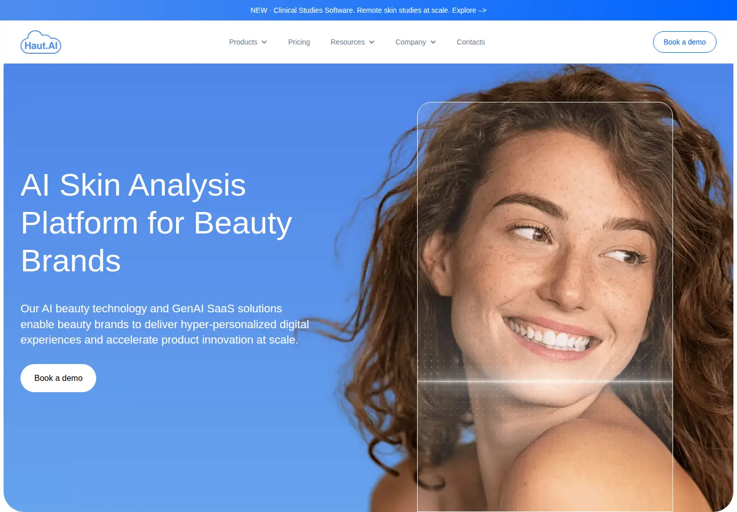 Captured homepage of haut.ai in the current scan
