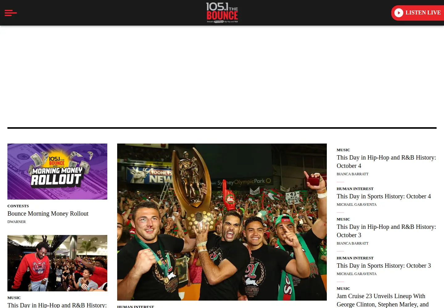 Screenshot of 1051thebounce.com