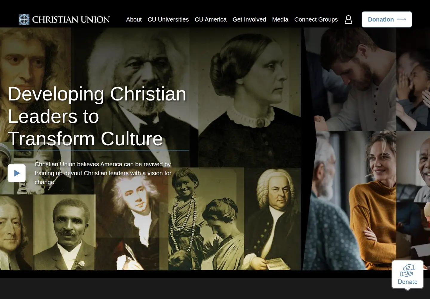 Captured homepage of christianunion.org in the current scan