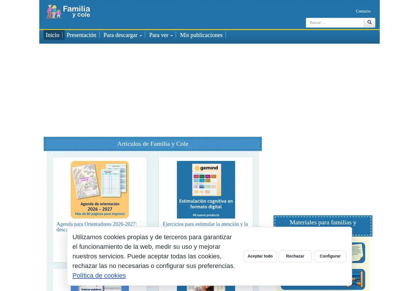 Captured homepage of familiaycole.com in the current scan