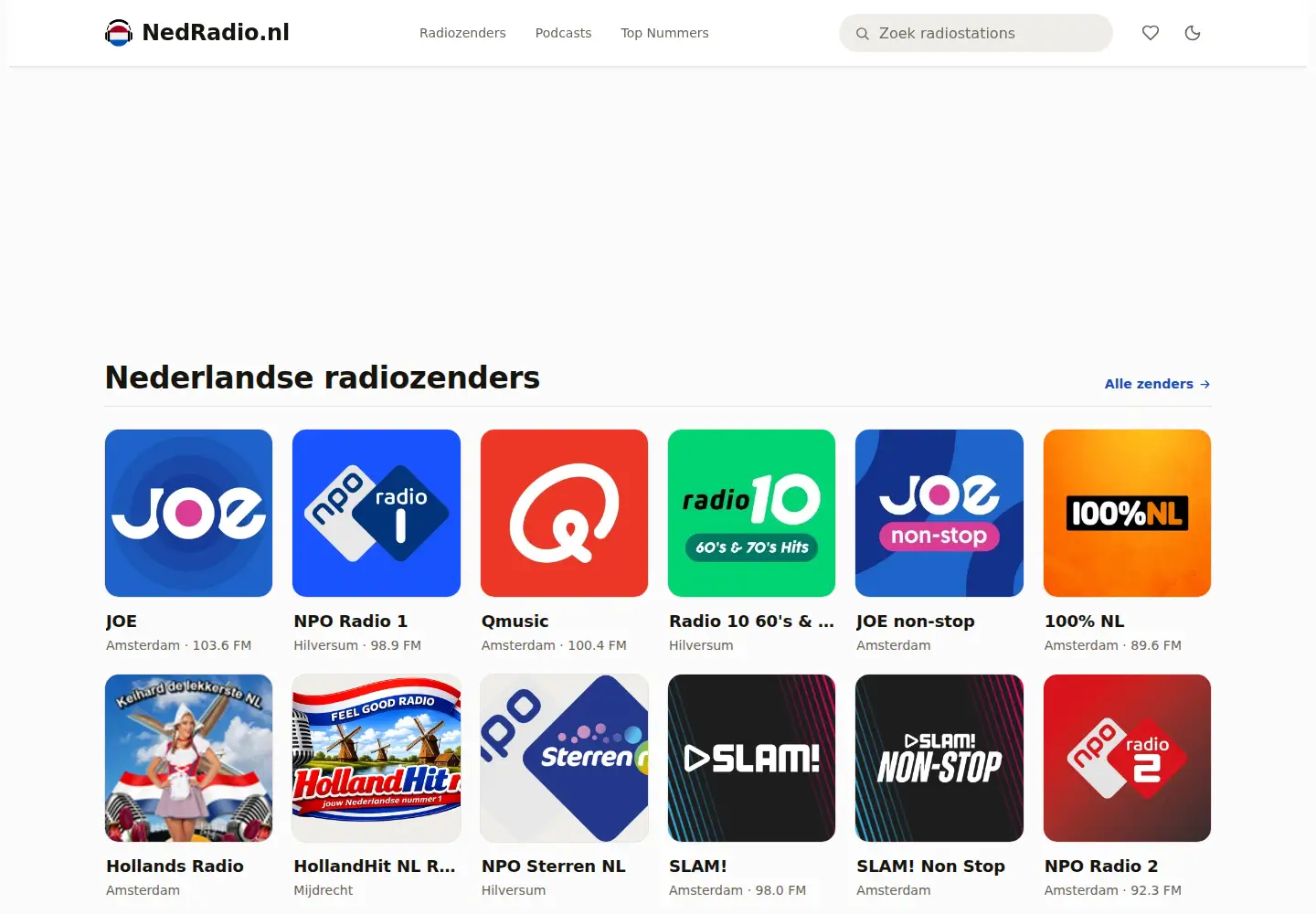 Screenshot of nedradio.nl