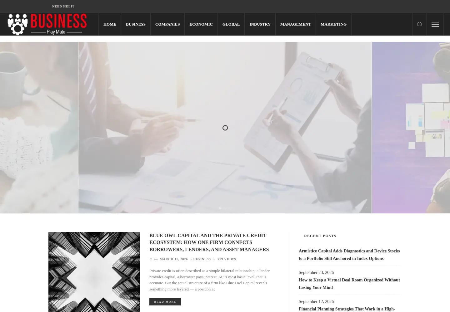 Screenshot of businessplaymate.com