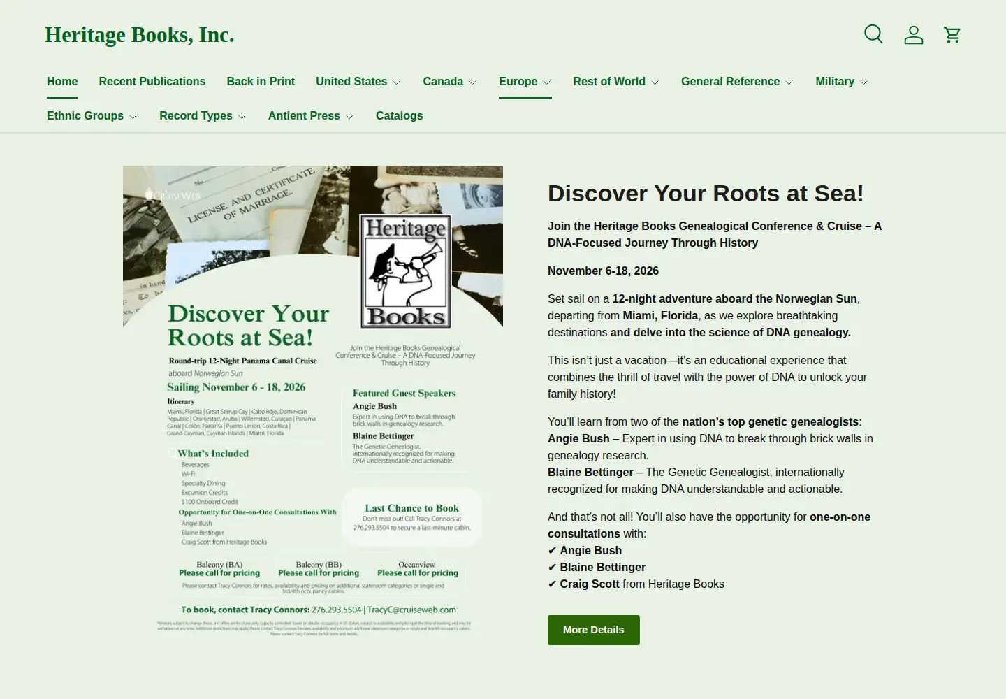 Screenshot of heritagebooks.com