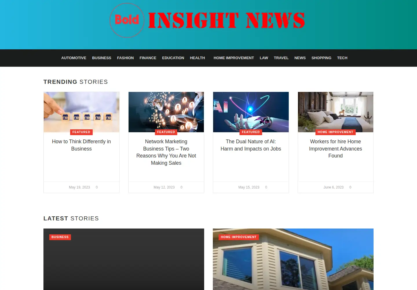 Screenshot of boldinsightnews.com