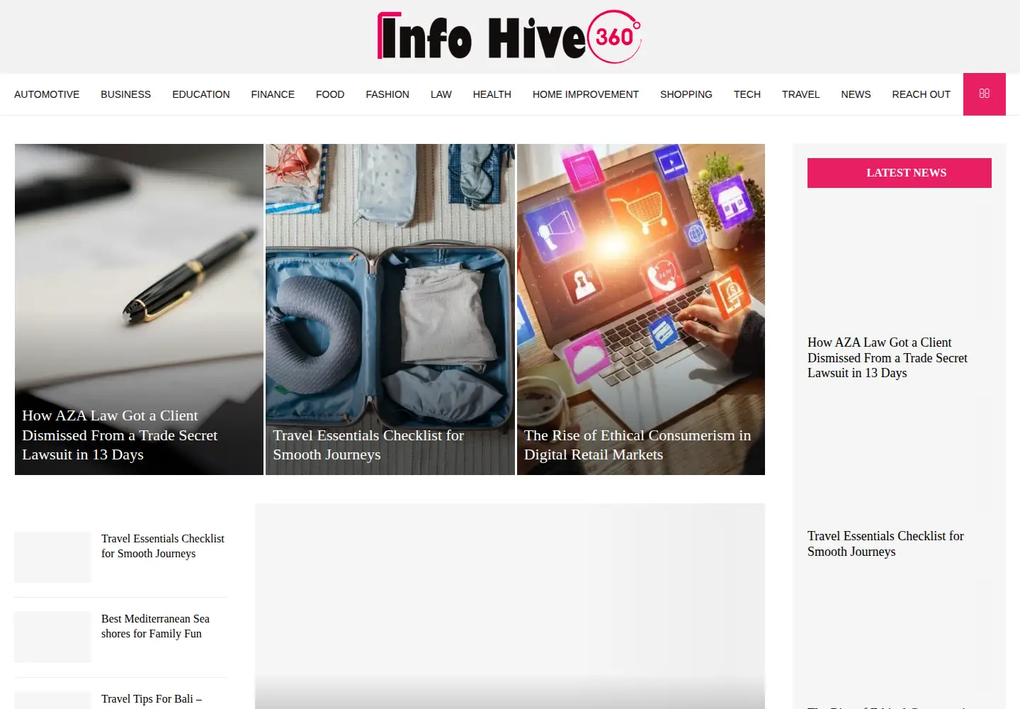 Screenshot of infohive360.com