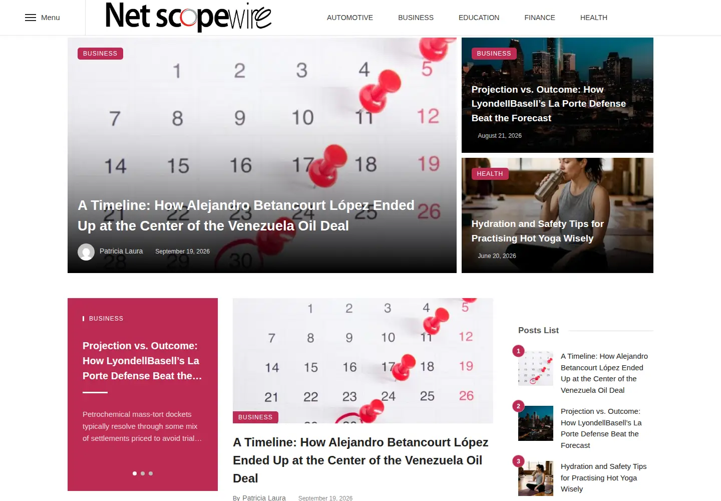 Screenshot of netscopewire.com