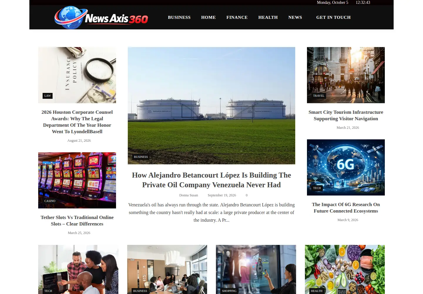 Screenshot of newsaxis360.com