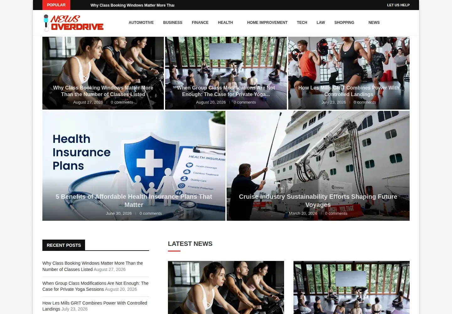 Captured homepage of newsoverdrive.com in the current scan