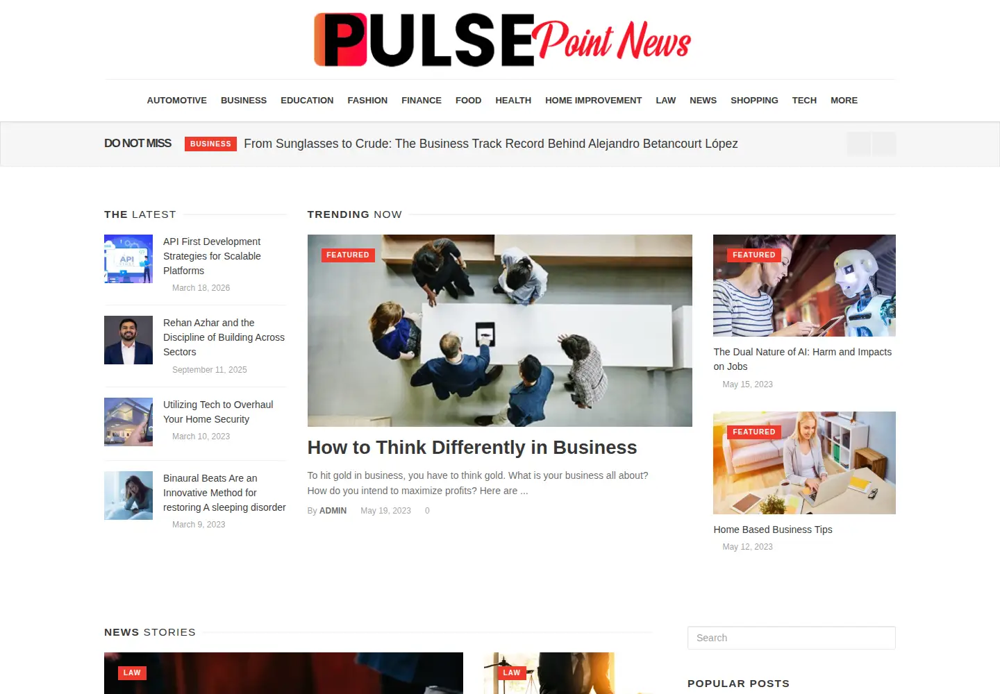 Screenshot of pulsepointnews.com