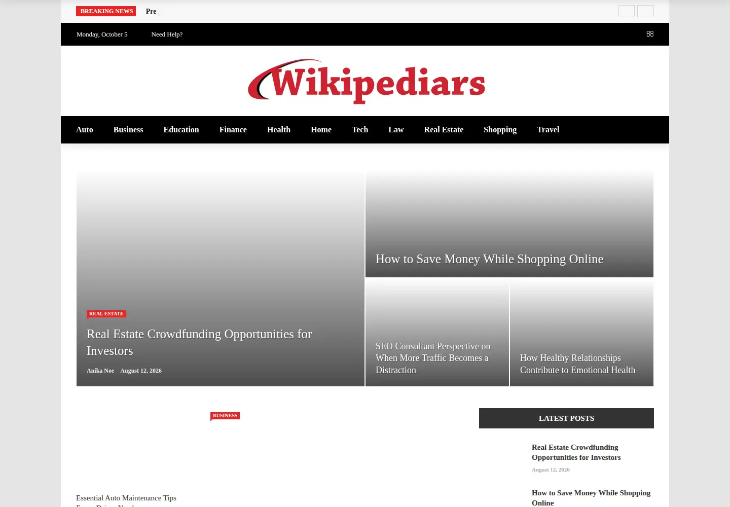 Screenshot of wikipediars.com