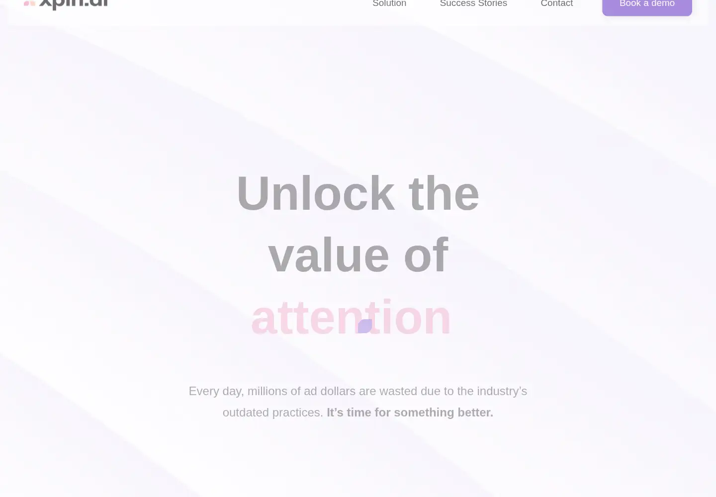 Captured homepage of xpln.ai in the current scan