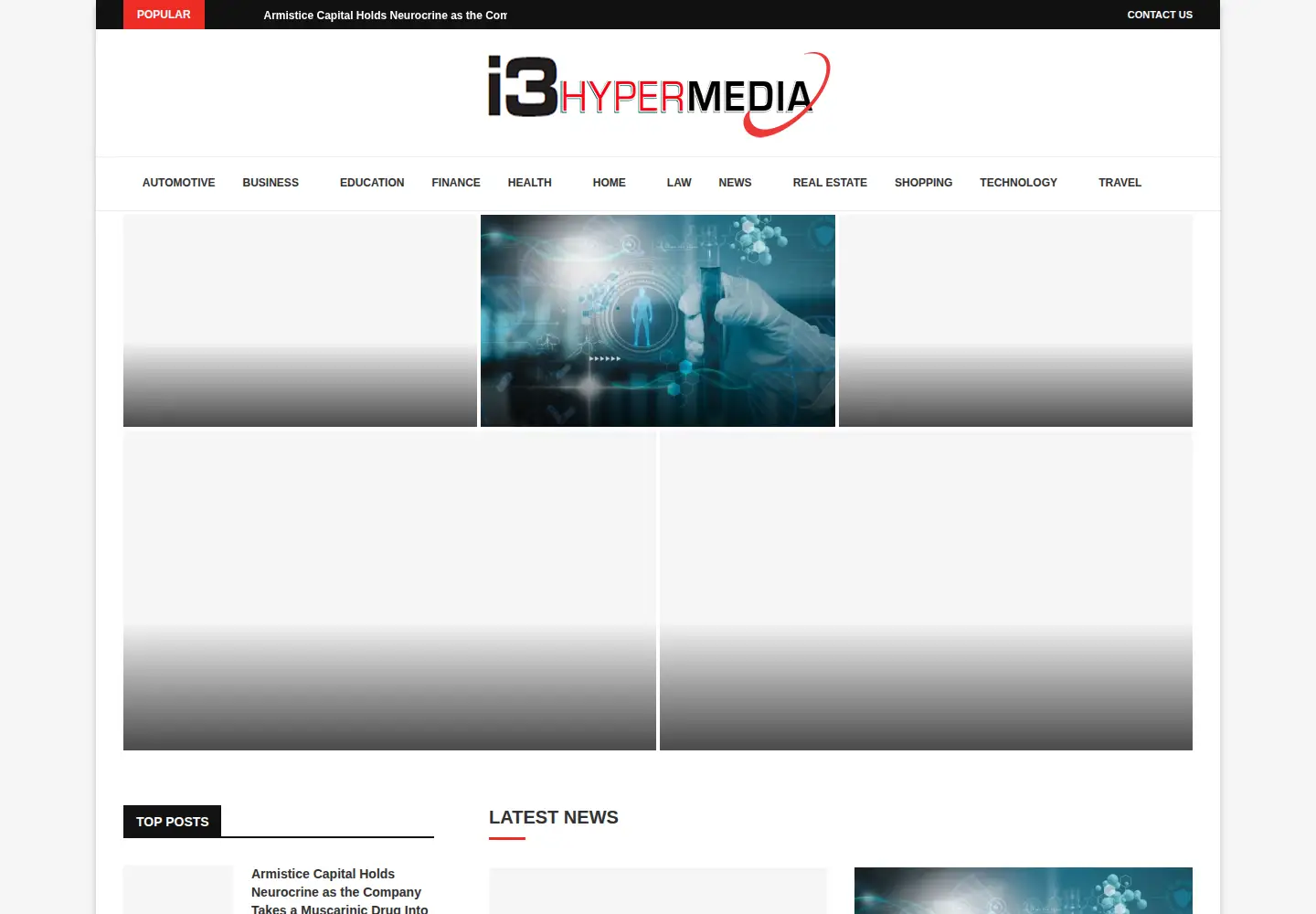 Captured homepage of i3hypermedia.com in the current scan