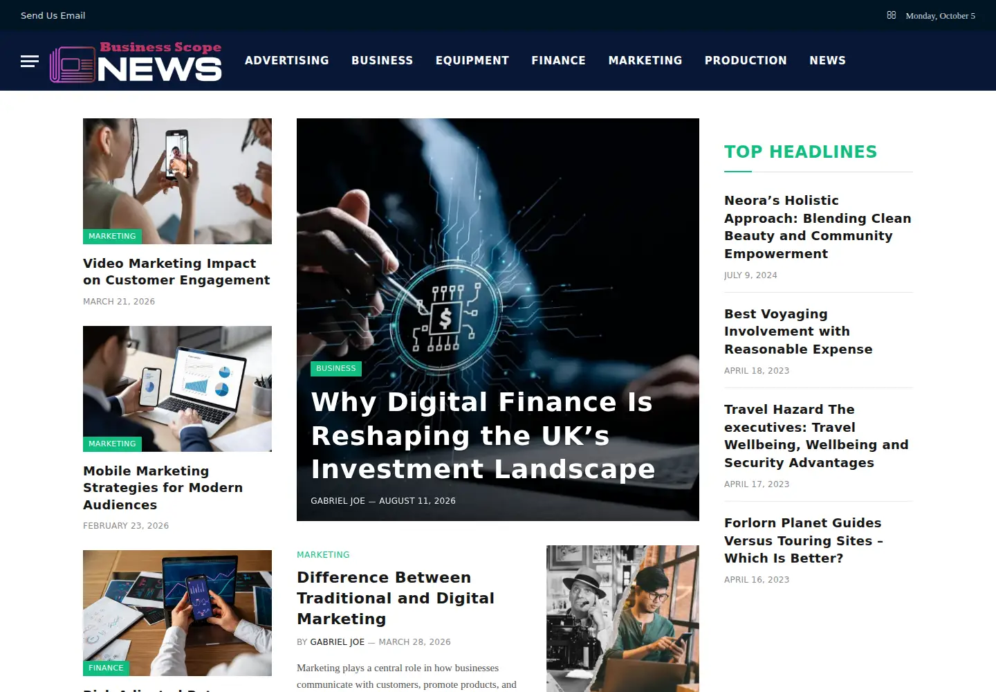 Screenshot of businessscopenews.com