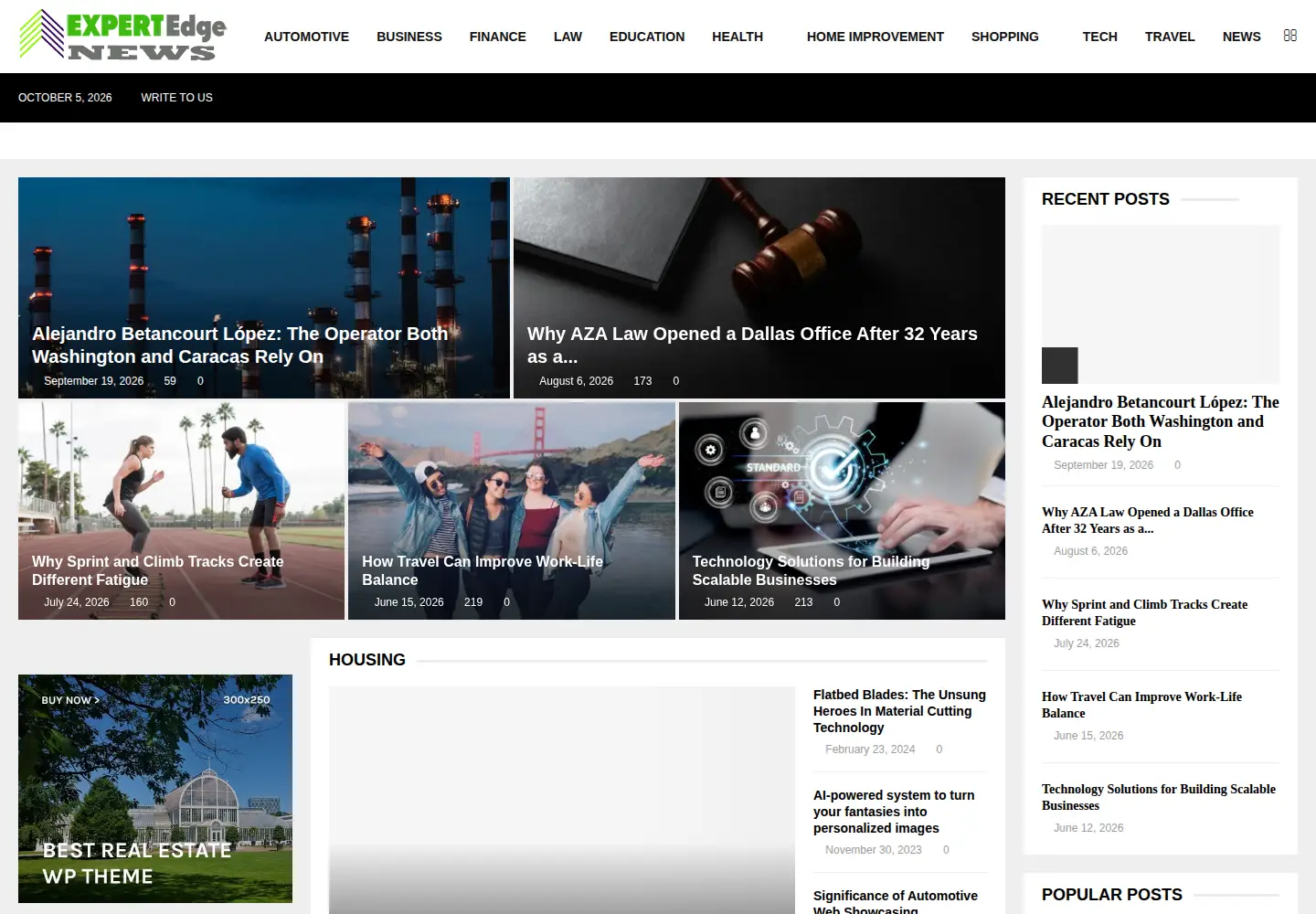 Screenshot of expertedgenews.com