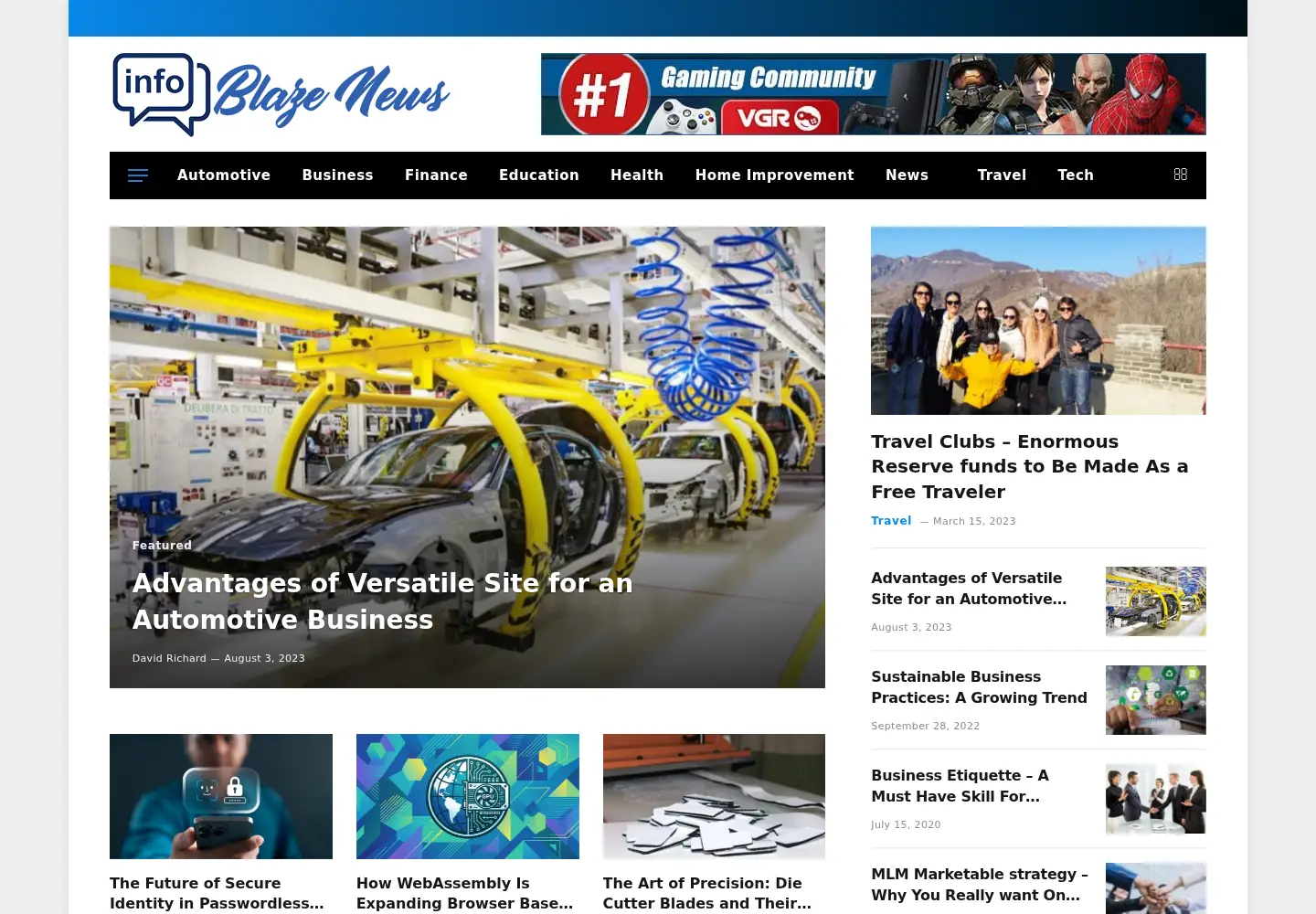 Screenshot of infoblazenews.com