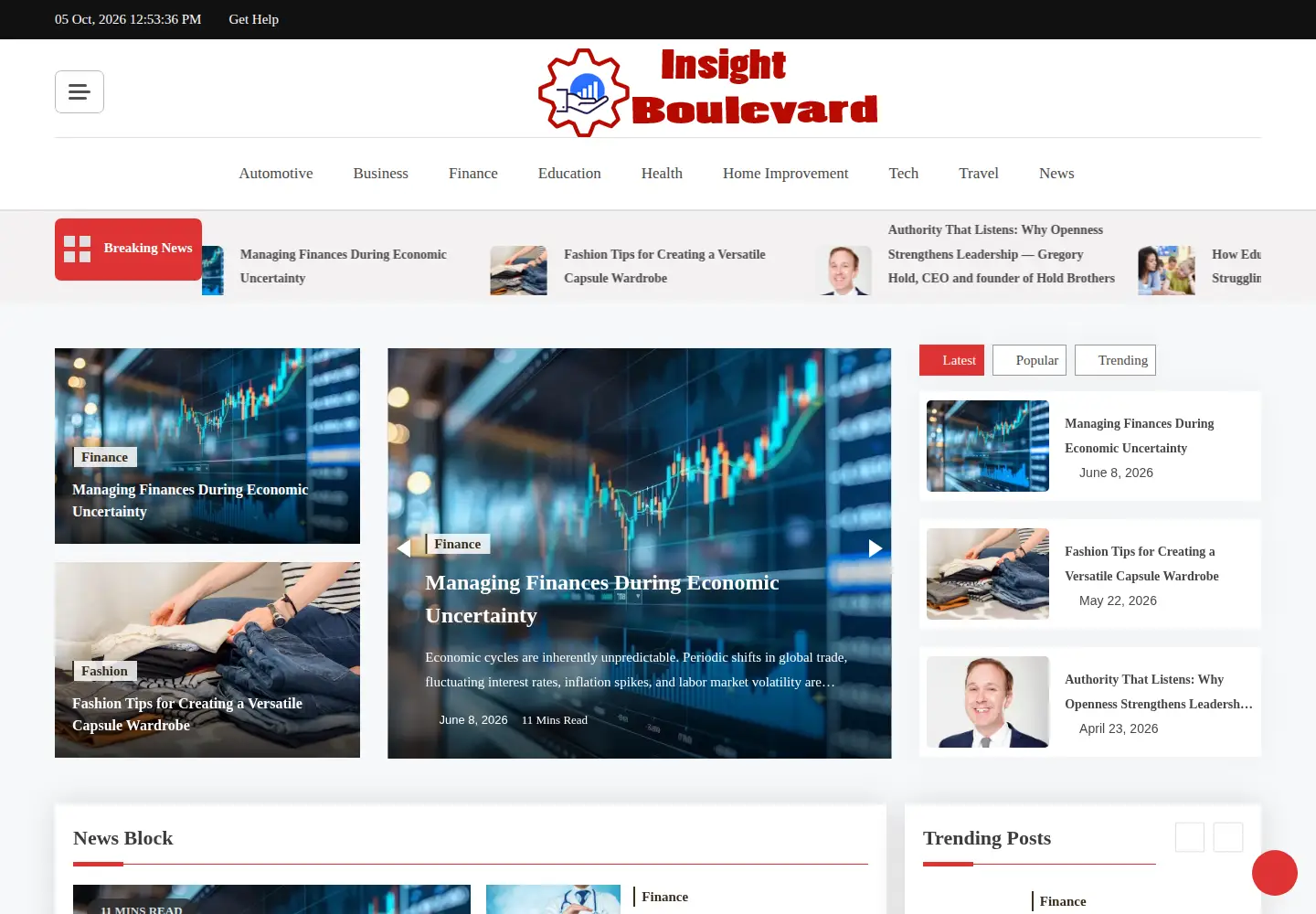 Screenshot of insightboulevard.com