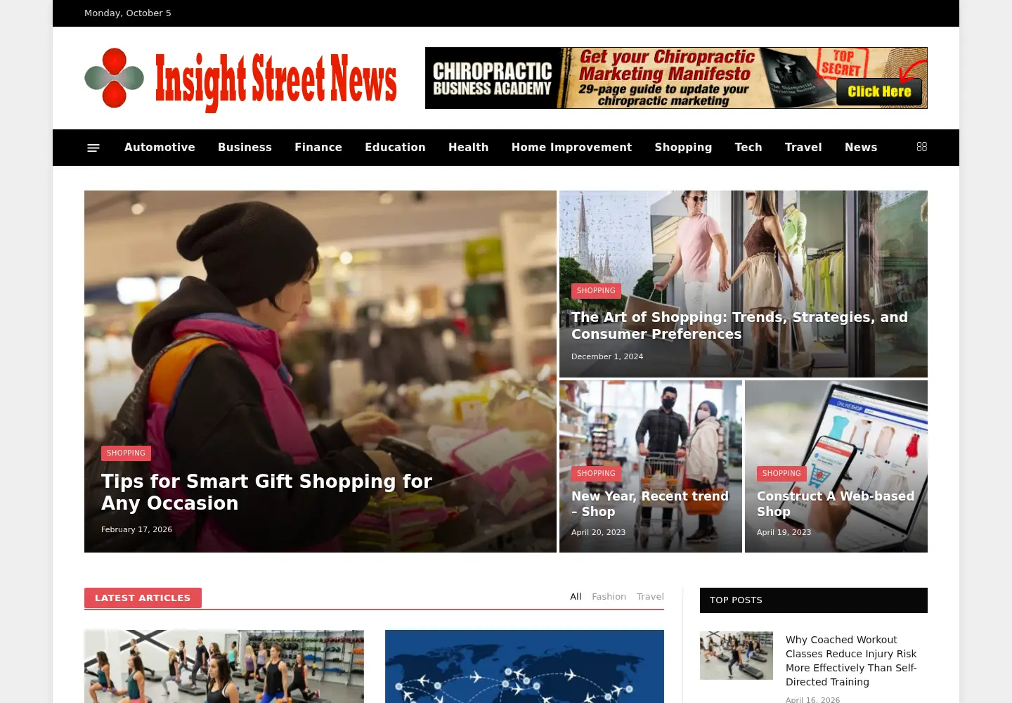 Screenshot of insightstreetnews.com
