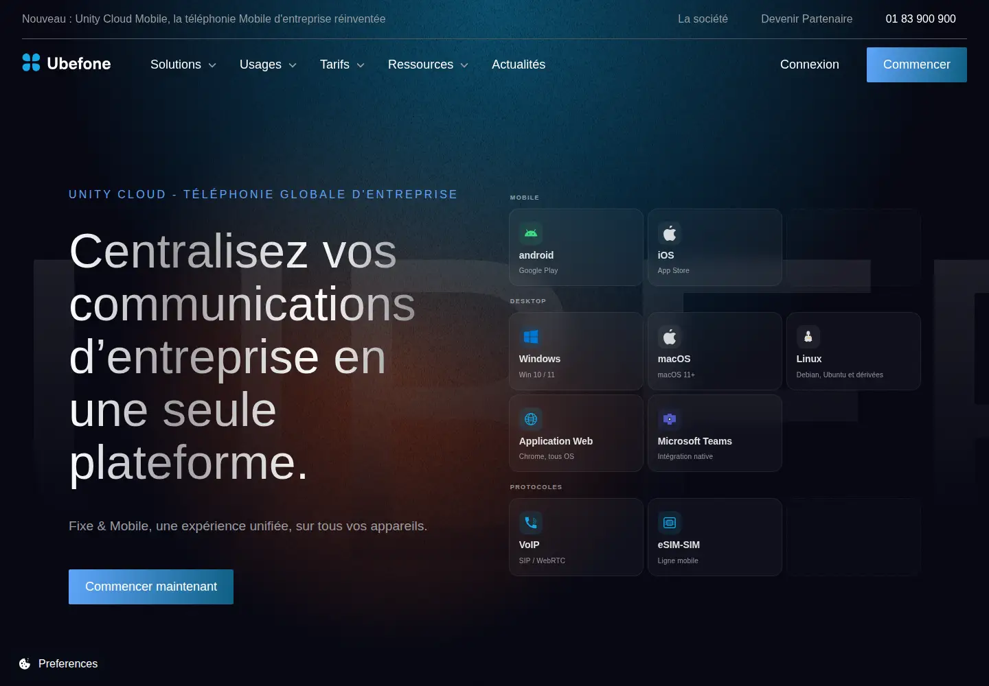 Screenshot of ubefone.com