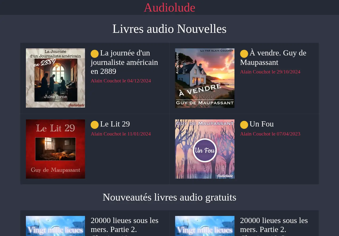 Screenshot of audiolivres.info