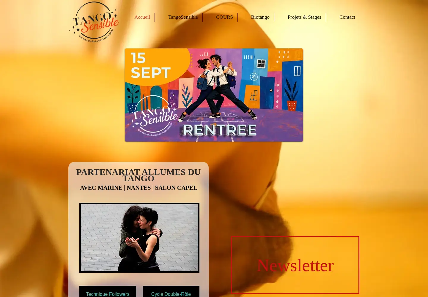 Screenshot of tangosensible.fr