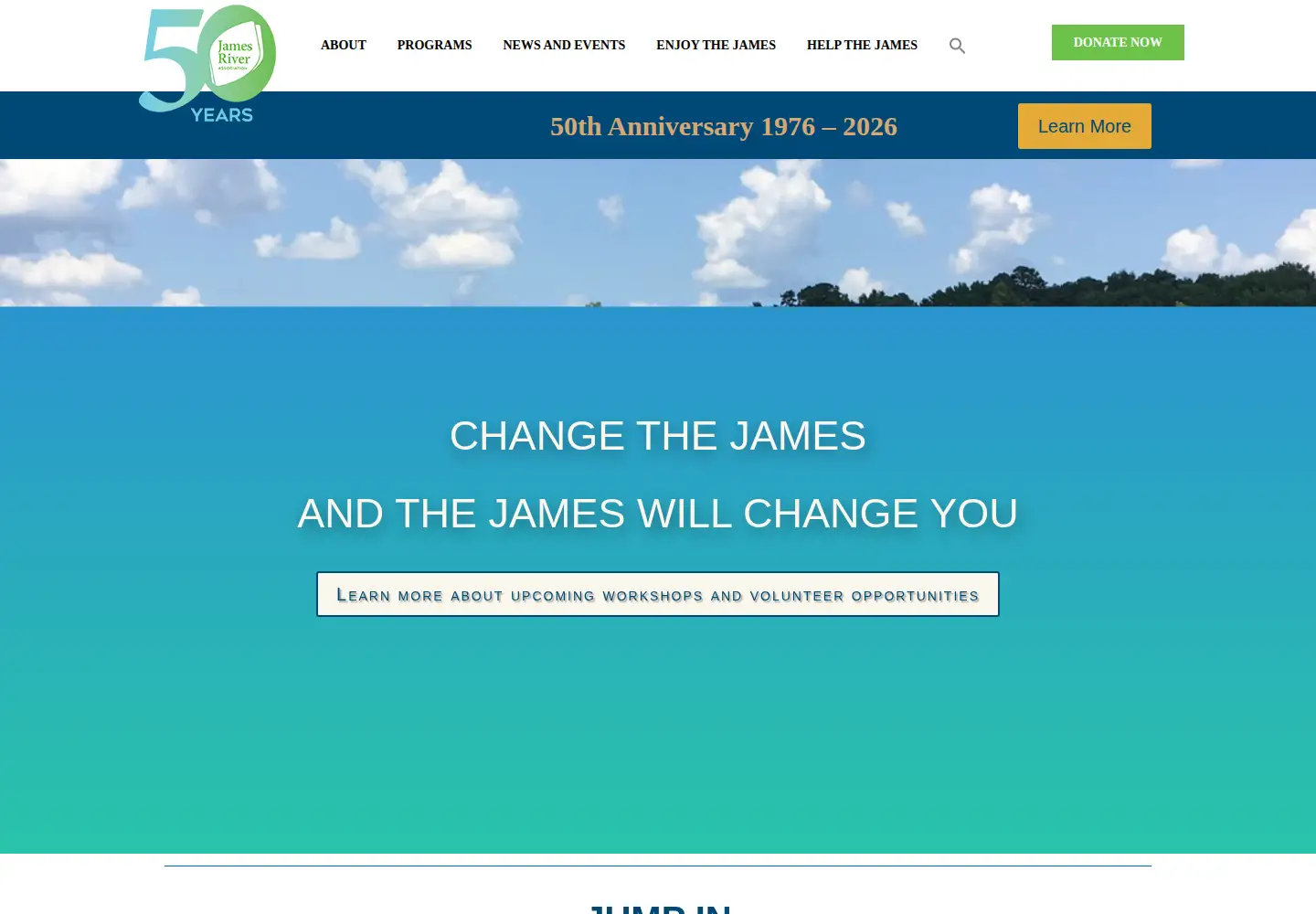 Screenshot of thejamesriver.org