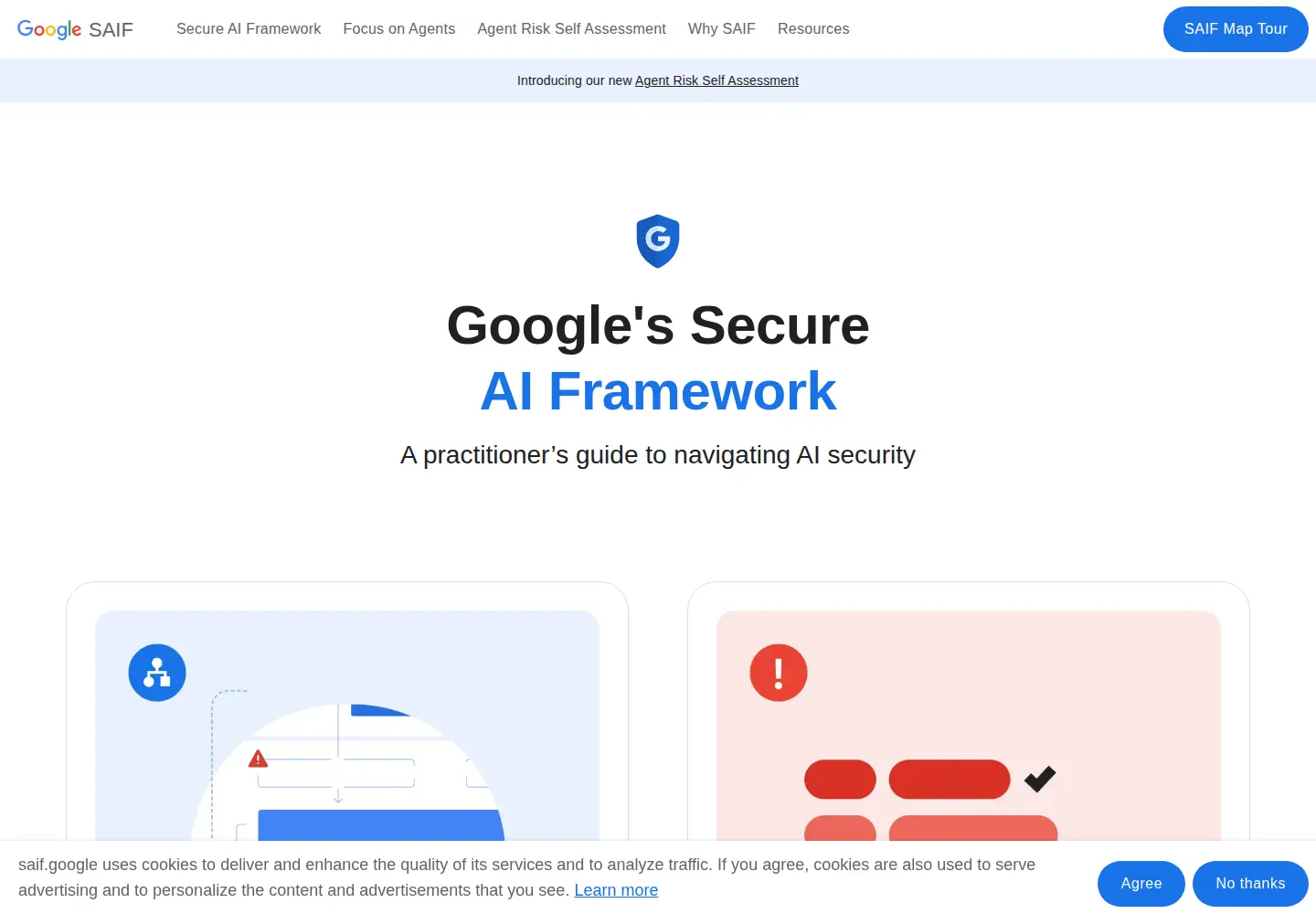 Captured homepage of saif.google in the current scan