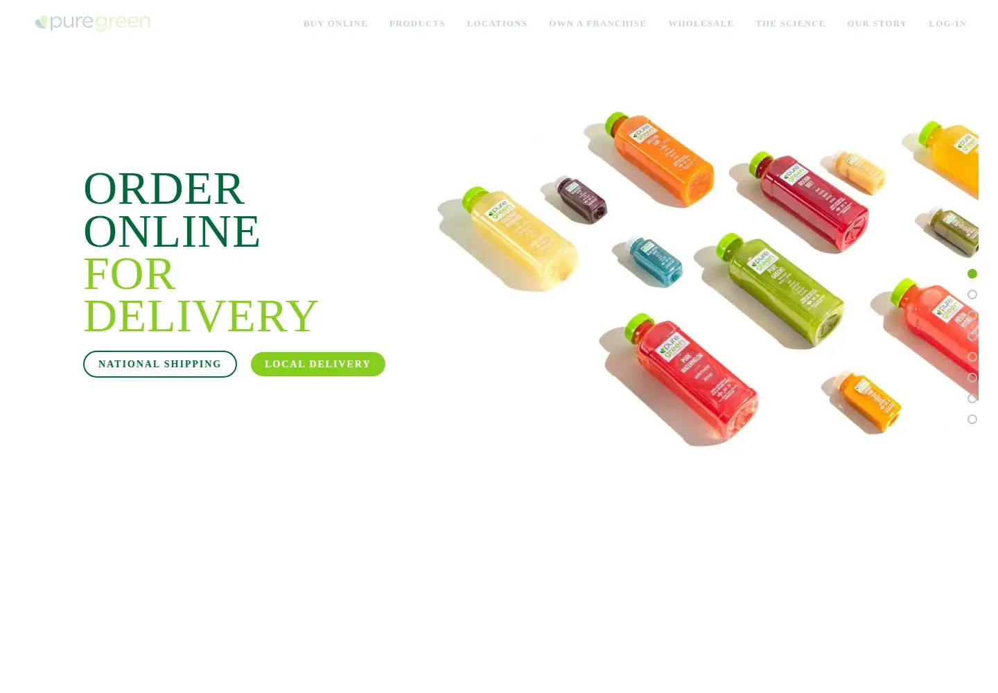 Screenshot of puregreen.com