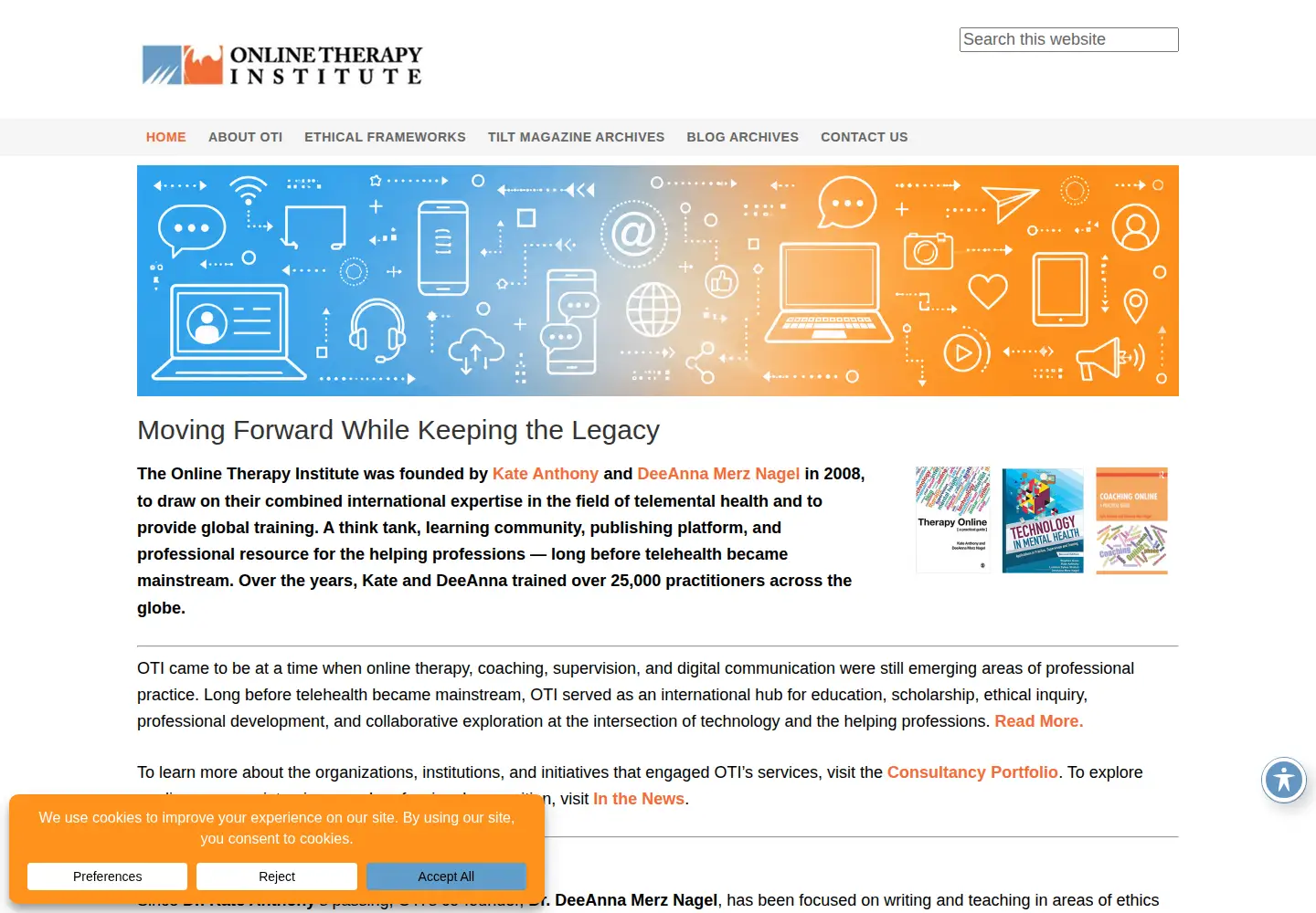 Screenshot of onlinetherapyinstitute.com