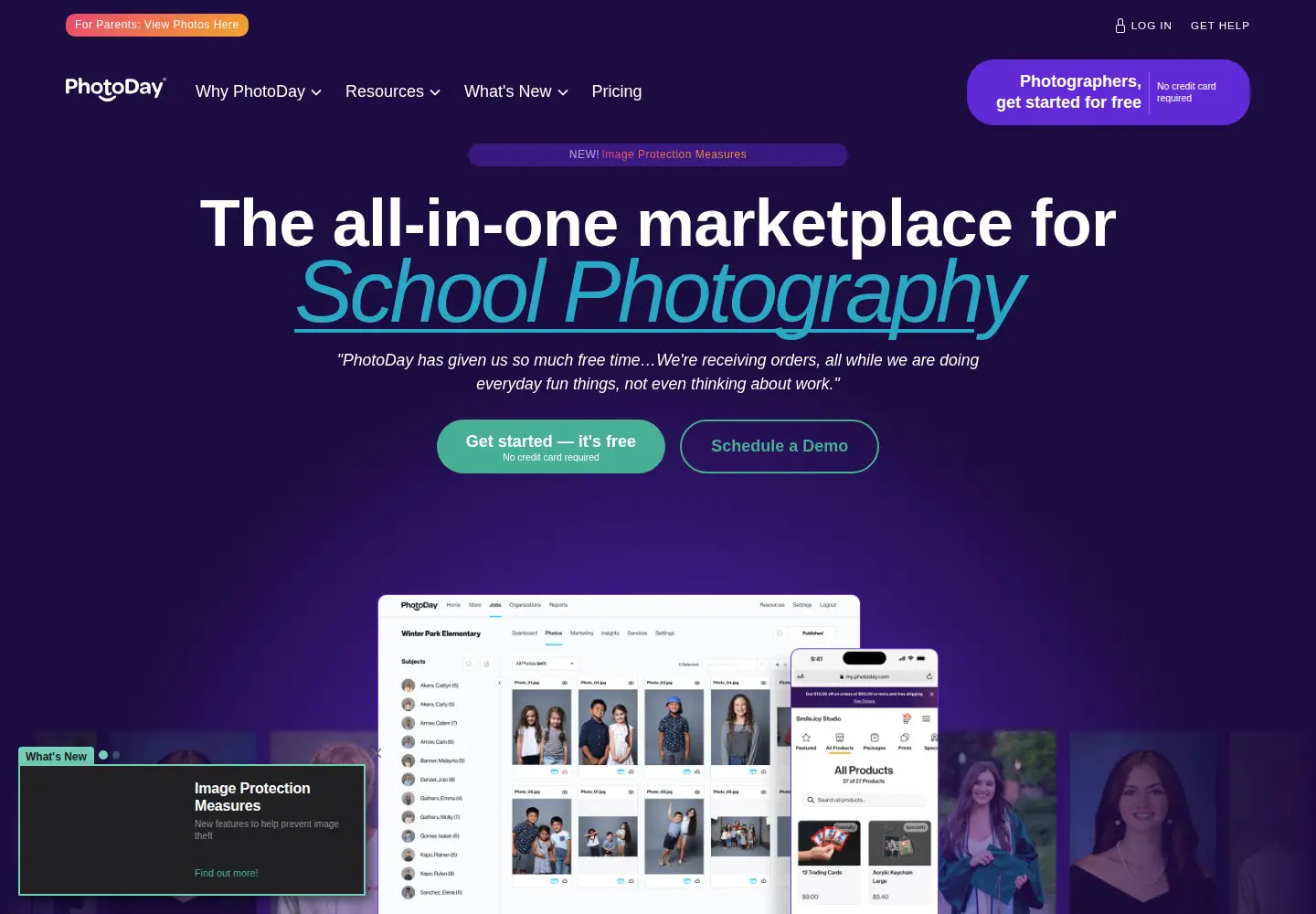 Screenshot of photoday.com
