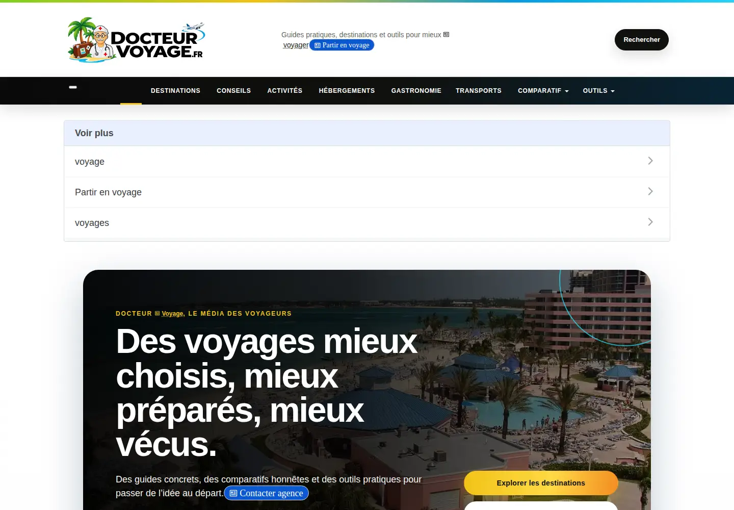 Screenshot of docteur-voyage.fr