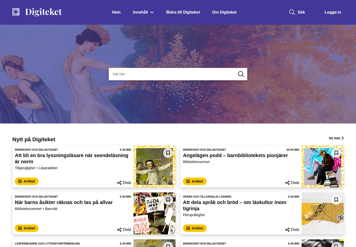 Captured homepage of digiteket.se in the current scan