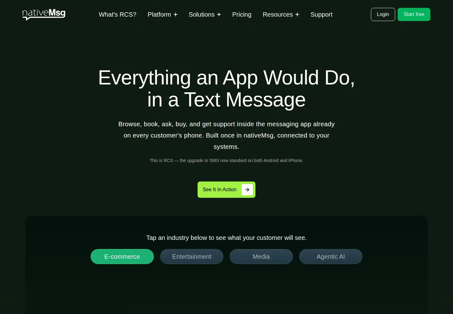 Screenshot of nativemsg.com