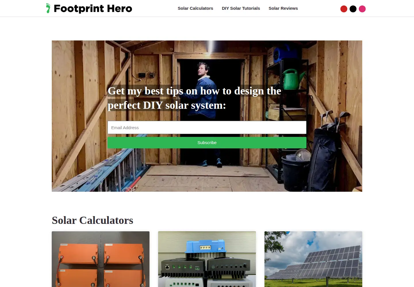 Screenshot of footprinthero.com