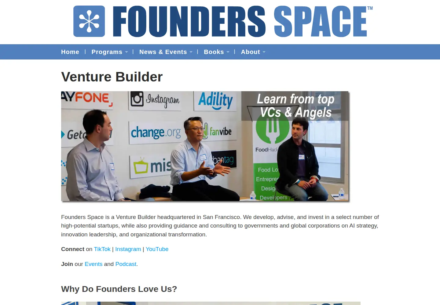 Screenshot of foundersspace.com