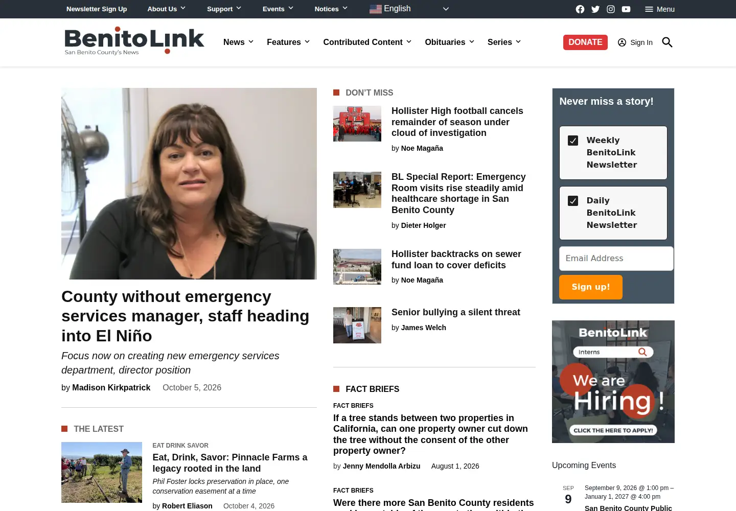 Screenshot of benitolink.com