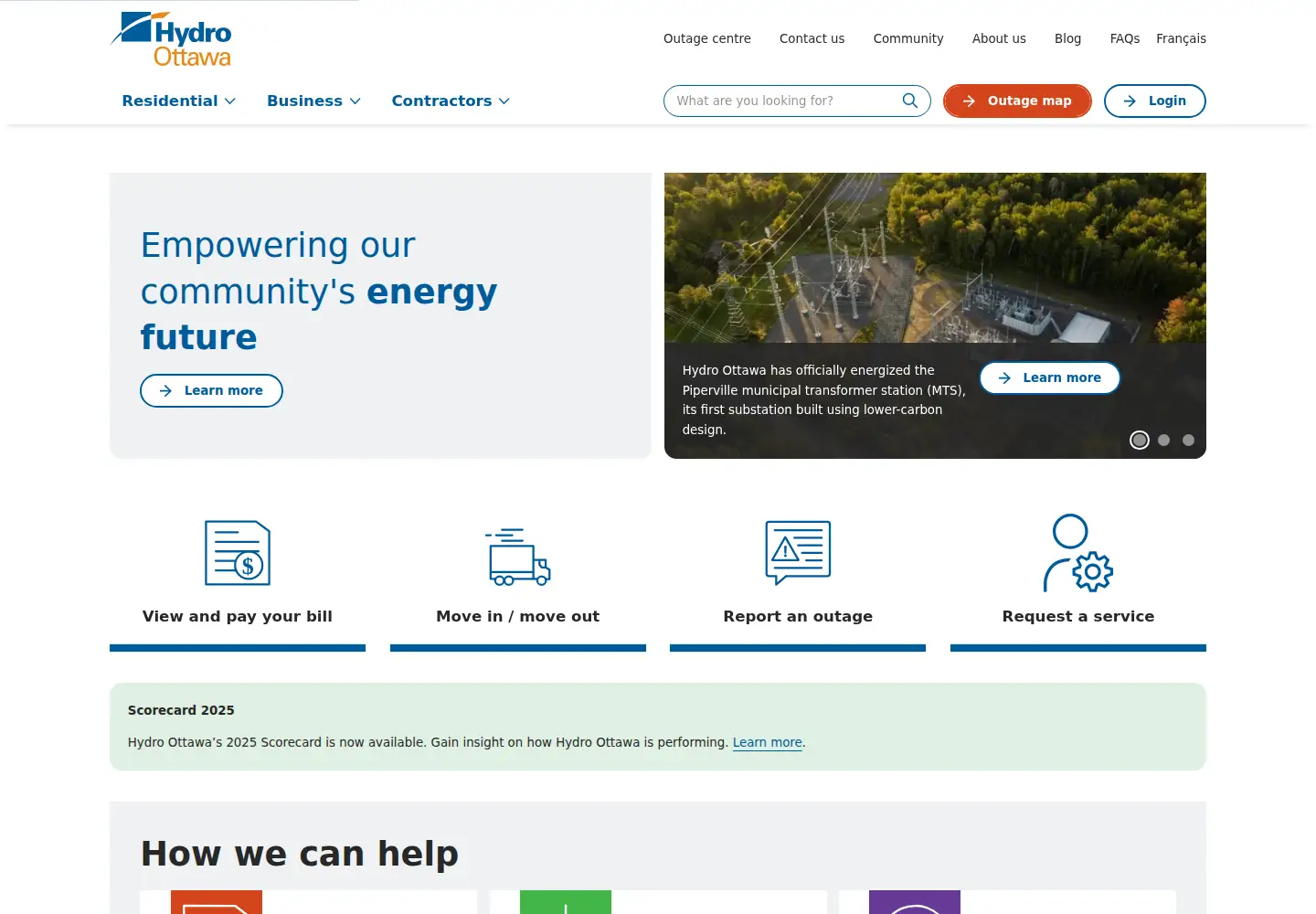 Screenshot of hydroottawa.com