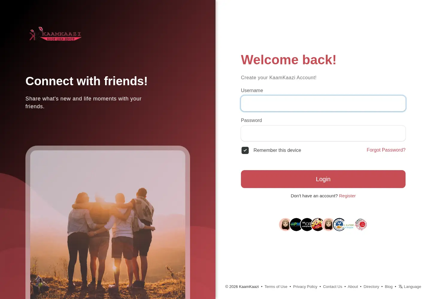 Screenshot of kaamkaaziclub.com