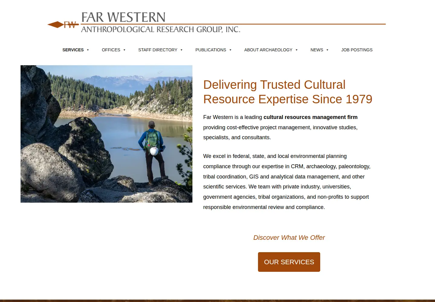 Captured homepage of farwestern.com in the current scan