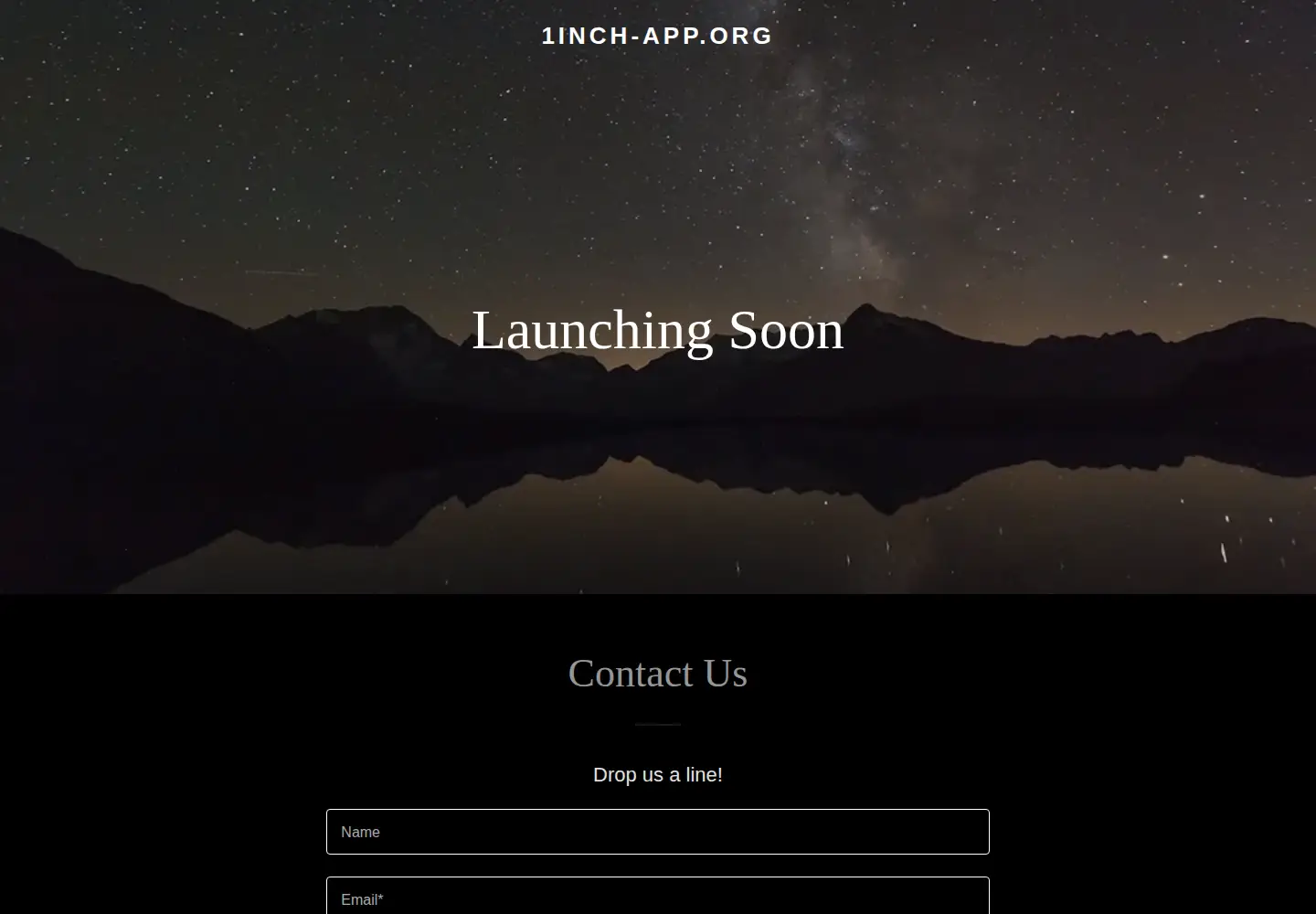 Captured homepage of 1inch-app.org in the current scan