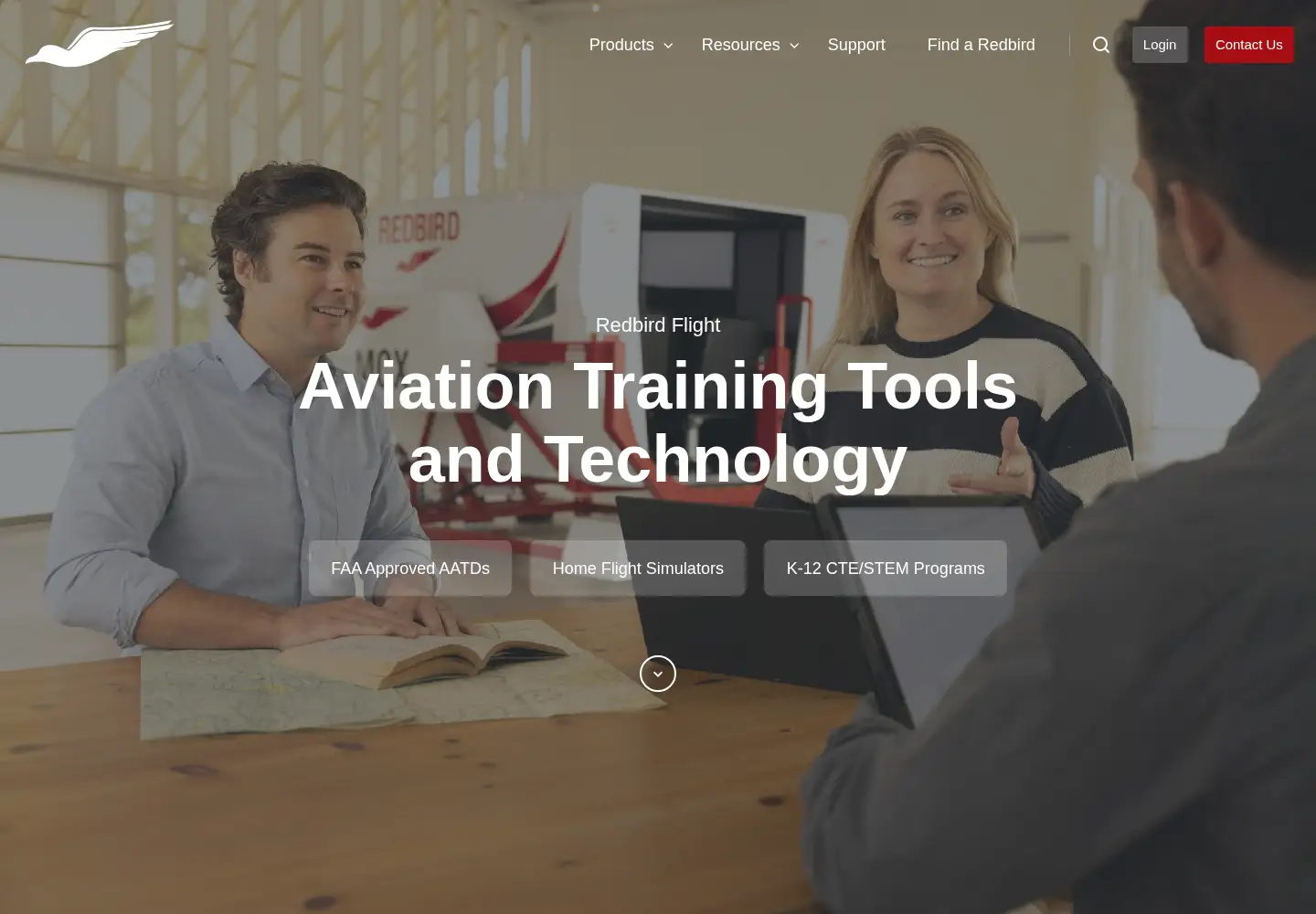 Screenshot of redbirdflight.com